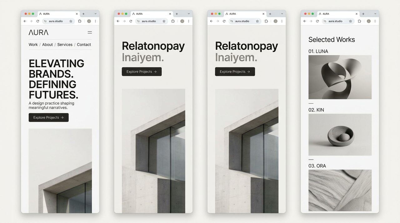 Minimalism website design example
