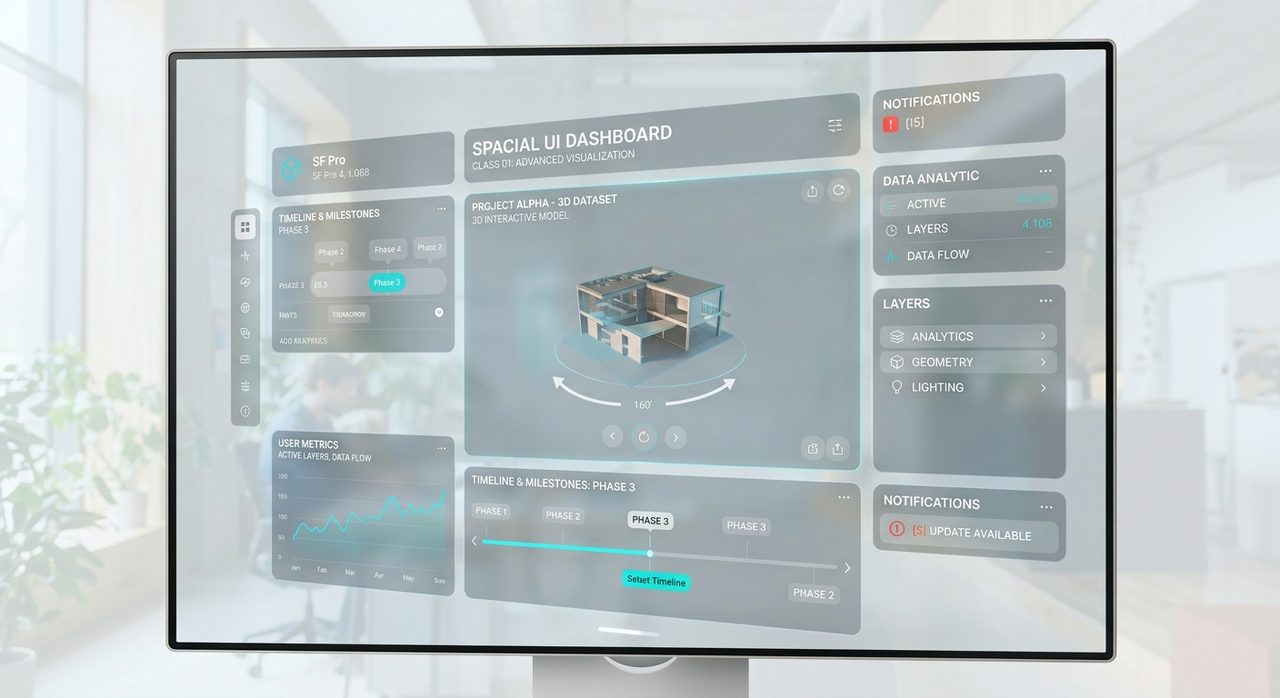 Spatial UI website design example